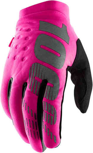 Мотоперчатки женские 100% Brisker Womens Glove Neon Pink/Black L (11016-263-10) pitbikemarket.ru