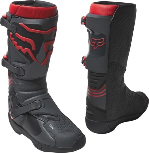 Мотоботы Fox Comp Boot (Black/Red, 10, 2022 (25839-017-10)) pitbikemarket.ru