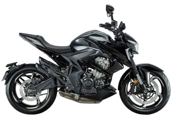 Мотоцикл ZONTES ZT350-R (4T ZT184MP EFI) 17/17 ПТС Черный pitbikemarket.ru