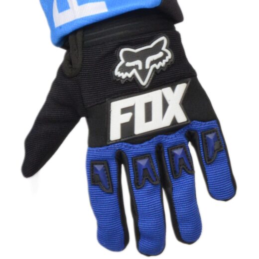 Перчатки мото (детские) FOX №3 Black/Blue (15 см/6-7 лет) мотокросс pitbikemarket.ru