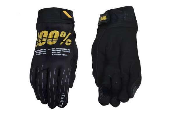 Перчатки мото 100% №12 black (S) мотокросс pitbikemarket.ru