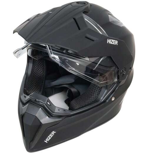 Шлем мото мотард HIZER J6808 №5 (XL) matte black pitbikemarket.ru