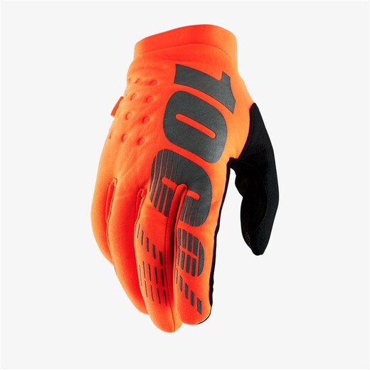 Мотоперчатки подростковые 100% Brisker Youth Glove (Fluo Orange, XL, 2021 (10016-260-07)) pitbikemarket.ru